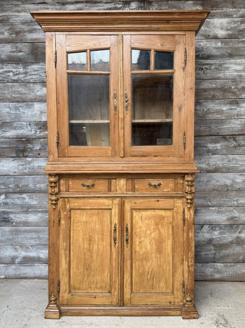 A Large French Antique Pine Cabinet