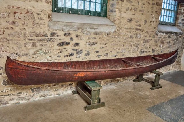 Antique 19thC Strickland & Co Canoe