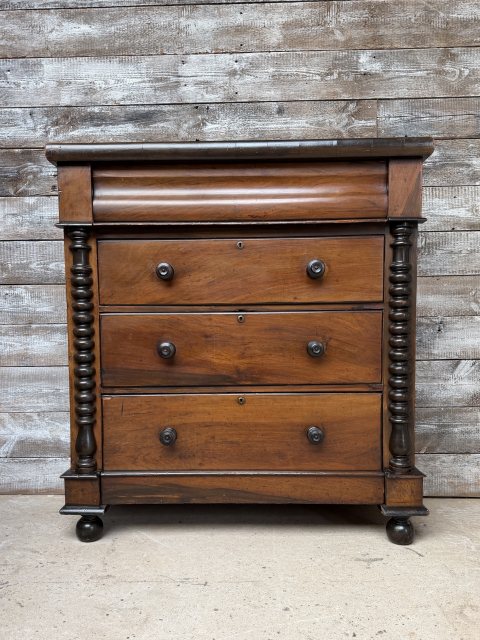 An Unusual 19thC Mahogany Chest Of Drawers