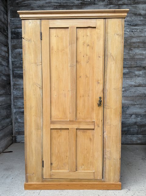 A Vintage Waxed Pine Hall Cupboard