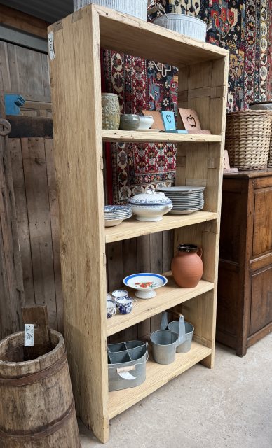 Handmade Rustic Elm Bookcase