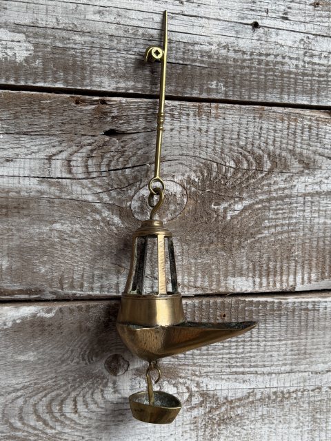 Antique 18th Century Bronze "Betty" Lamp