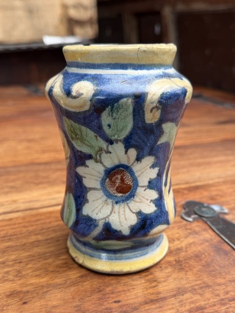 Antique 16th Century Venetian Majolica Drug Jar
