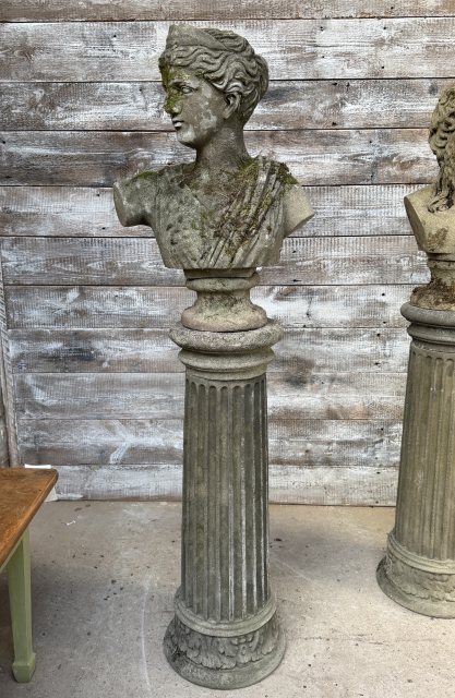 Fine Reclaimed Bust On Plinth Of Athena