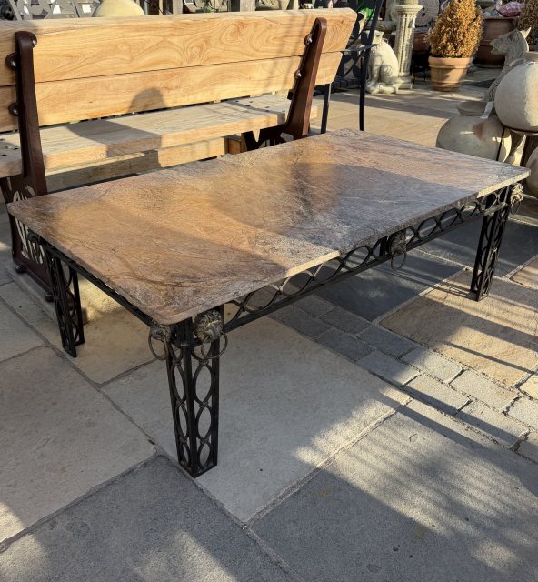 A Large Vintage Marble Coffee Table