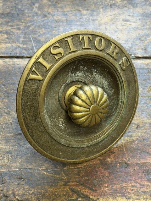 Large Reclaimed Brass Visitors Bell Pull