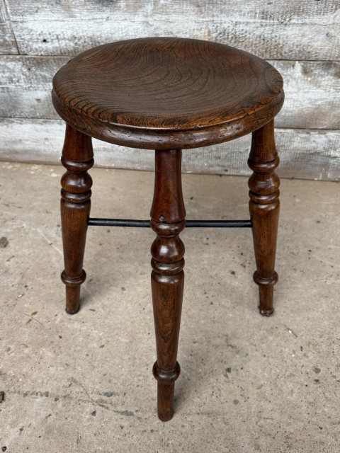 Antique 19th Century English Elm Stool