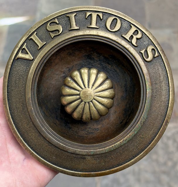 A Large Victorian Brass Bell Pull