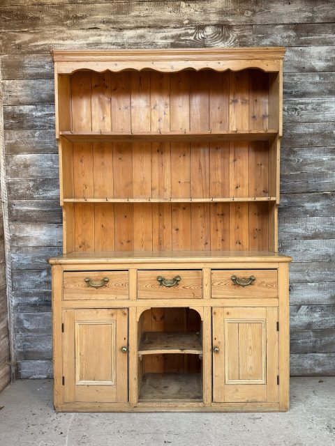 A Mid 19th Century English Farmhouse Pine Dresser