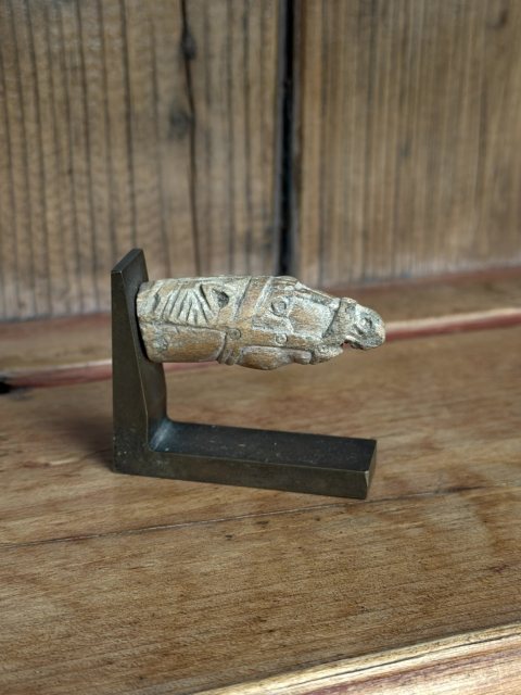A 1st Century A.D Roman Bone Finial Of A Horse