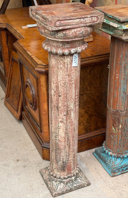 A Rustic Indian Teak Plinth