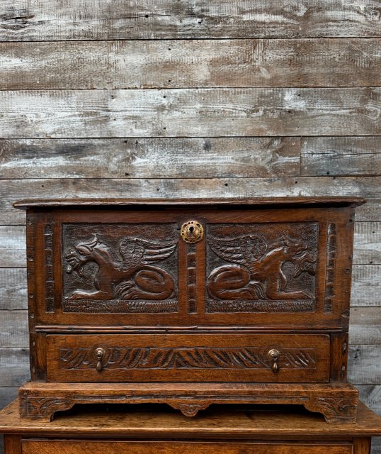 A Rare 17thC Welsh Oak Cofferbach