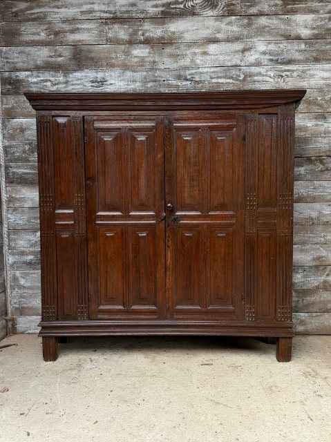A Georgian English Oak Housekeepers Cupboard