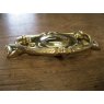 Wells Reclamation Brass Plate Handle (Scroll)