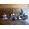 Wells Reclamation Glass Cupboard Knobs (Chrome Collar)