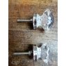 Wells Reclamation Glass Cupboard Knobs (Chrome Collar)