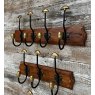 Wells Reclamation Brass Mounted Hat & Coat Hooks