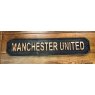 Wells Reclamation Wooden Sign (Manchester United - black)