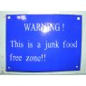 Enamel Sign (Junk Food Free Zone)