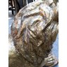 Wells Reclamation Carved Wooden Gold Painted Lion