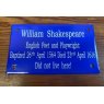 Enamel Sign (William Shakespeare)