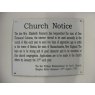 Enamel Sign (Church Notice)