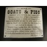 Enamel Sign (Goats and Pigs)