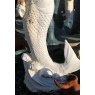 Wells Reclamation White Cast Iron Mermaid Statue (Large)