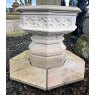 Wells Reclamation Hand Carved Stone Font