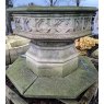 Wells Reclamation Hand Carved Stone Font