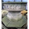 Wells Reclamation Hand Carved Stone Font