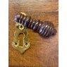 Wells Reclamation Polished Wooden Beehive Escutcheon (Brass)