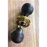 Wells Reclamation Beehive Wooden Door Knobs (Brass)