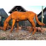 Wells Reclamation Large Grazing Cast Iron Horse