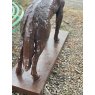 Wells Reclamation Large Howling Wolf Cast Iron Statue