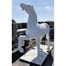 Wells Reclamation Large White Cast Iron Horse