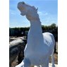 Large White Cast Iron Horse