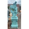 Wells Reclamation Rare Cast Iron Statue With Plinth
