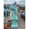 Wells Reclamation Rare cast iron statue with plinth