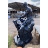 Wells Reclamation Caesar and Jaguar Cast Iron Statue