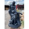 Wells Reclamation Caesar and Jaguar Cast Iron Statue