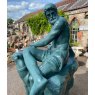 Wells Reclamation Caesar and Jaguar Cast Iron Statue