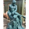 Wells Reclamation Caesar and Jaguar Cast Iron Statue