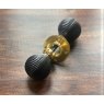 Wells Reclamation Ebonised Wooden Beehive Door Knobs (Brass)