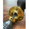 Wells Reclamation Ebonised Wooden Beehive Door Knobs (Brass)