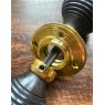 Wells Reclamation Ebonised Wooden Beehive Door Knobs (Brass)