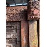 Indian 1800's fortified carved teak doors