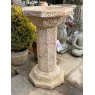 Wells Reclamation Carved natural stone birdbath