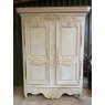 Wells Reclamation Stunning 18th Century Painted French Oak Armoire