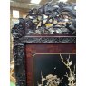 Antique oriental carved ornate 4 fold screen